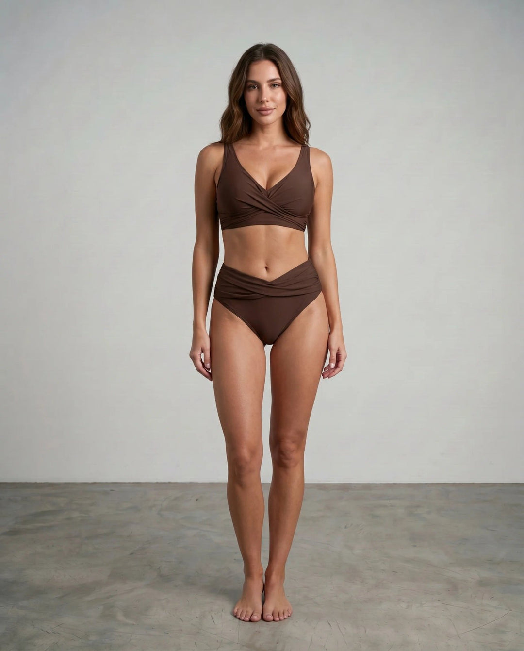 Maya™ – Vri Front Høy Midje Bikini Sett